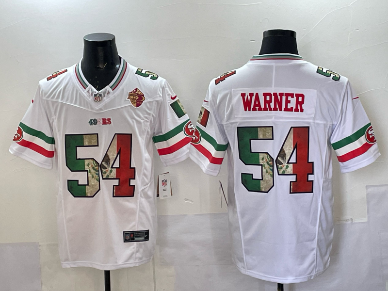Men 2025 Nike San Francisco 49ers #54 Warner white Mexico Limited NFL Jersey 003->san francisco 49ers->NFL Jersey